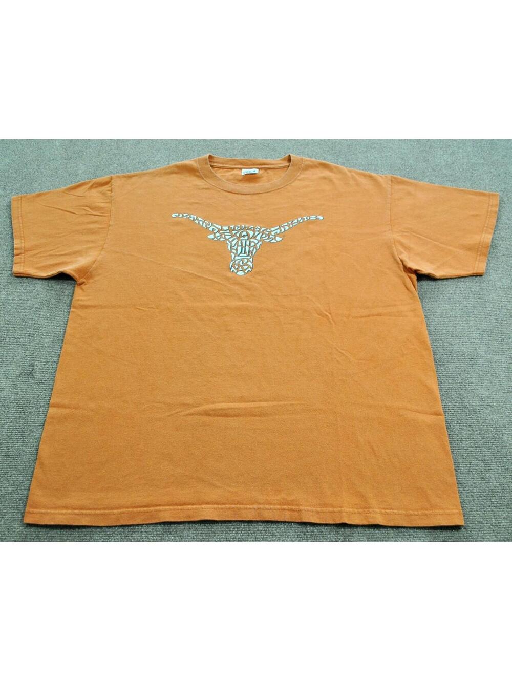 Texas Longhorns Vintage NCAA Football Basketball Orange Shirt Size X-Large